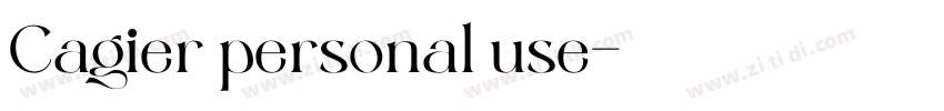 Cagier personal use字体转换